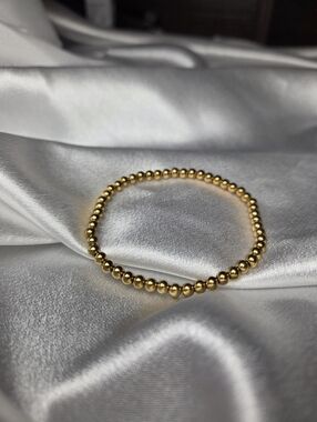 NWT 14k Gold Filled Bead Stretch Bracelet